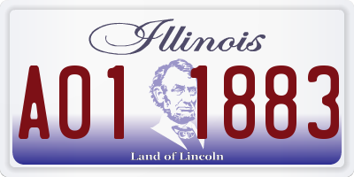 IL license plate A011883