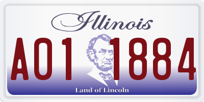 IL license plate A011884