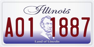 IL license plate A011887