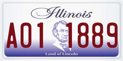 IL license plate A011889