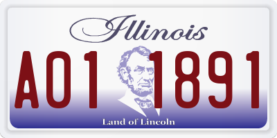 IL license plate A011891