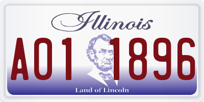 IL license plate A011896