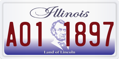 IL license plate A011897