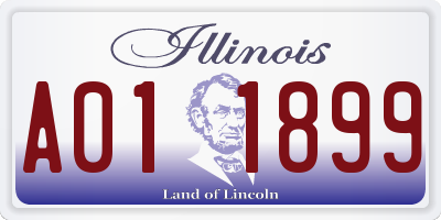 IL license plate A011899