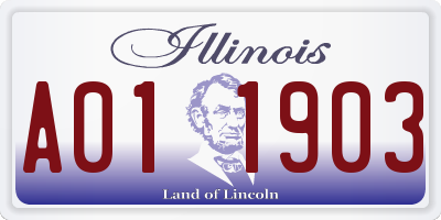 IL license plate A011903