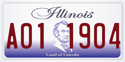 IL license plate A011904