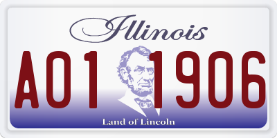 IL license plate A011906