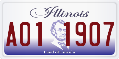 IL license plate A011907