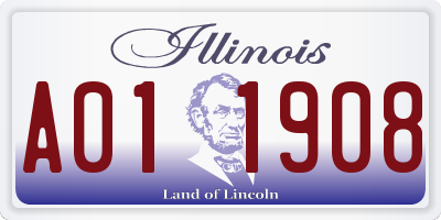 IL license plate A011908