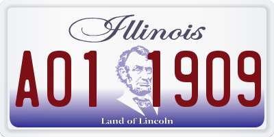 IL license plate A011909