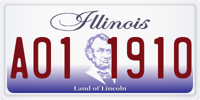 IL license plate A011910