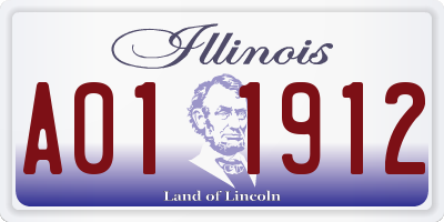 IL license plate A011912