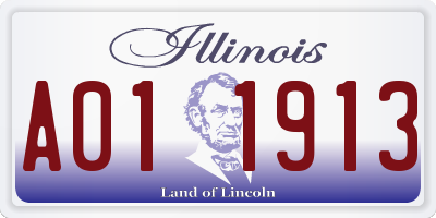 IL license plate A011913