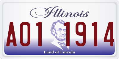 IL license plate A011914