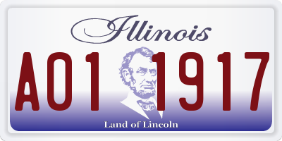 IL license plate A011917