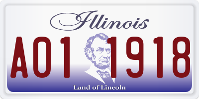 IL license plate A011918