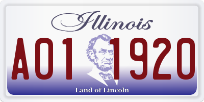 IL license plate A011920