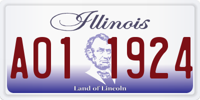 IL license plate A011924