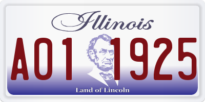 IL license plate A011925
