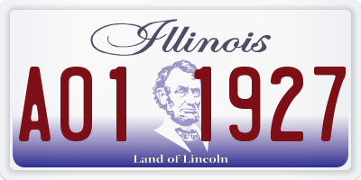 IL license plate A011927