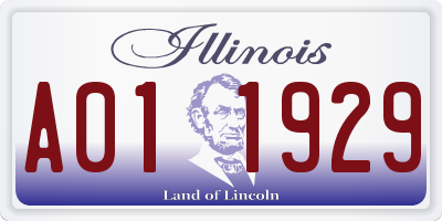 IL license plate A011929