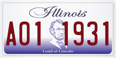 IL license plate A011931