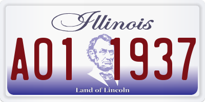 IL license plate A011937