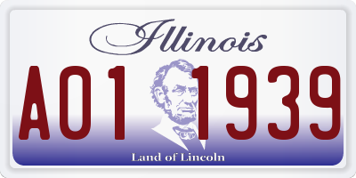 IL license plate A011939