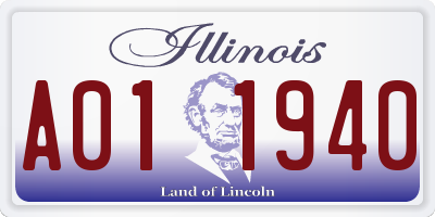 IL license plate A011940