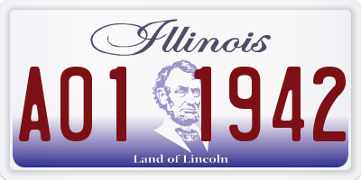 IL license plate A011942