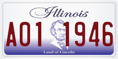 IL license plate A011946