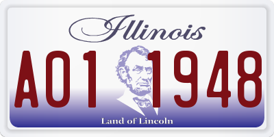 IL license plate A011948