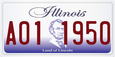 IL license plate A011950