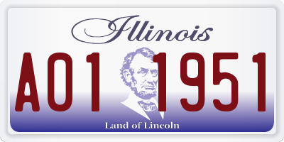 IL license plate A011951