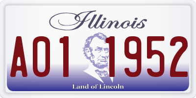 IL license plate A011952