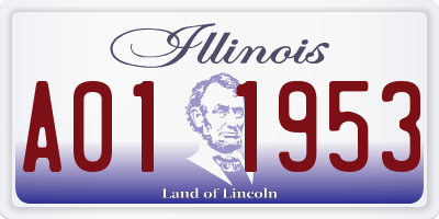 IL license plate A011953
