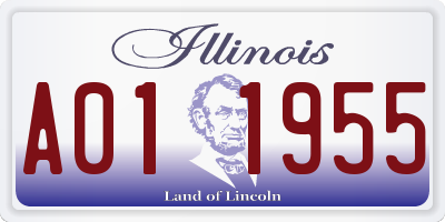 IL license plate A011955