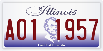 IL license plate A011957