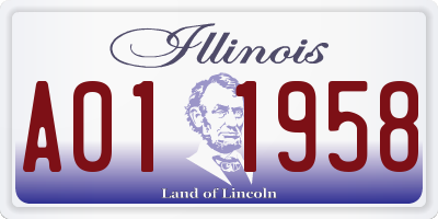 IL license plate A011958