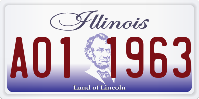 IL license plate A011963