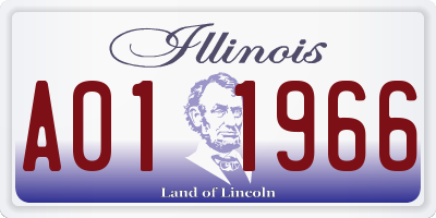 IL license plate A011966