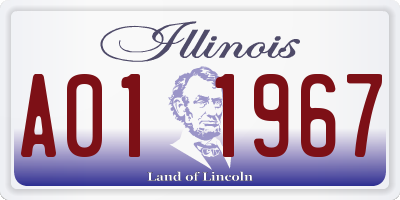 IL license plate A011967