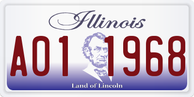 IL license plate A011968