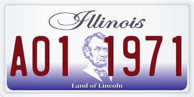 IL license plate A011971