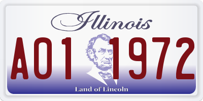 IL license plate A011972