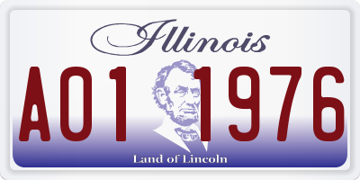 IL license plate A011976