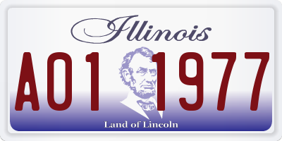 IL license plate A011977
