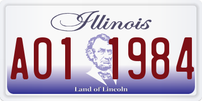 IL license plate A011984