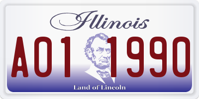 IL license plate A011990