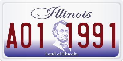 IL license plate A011991